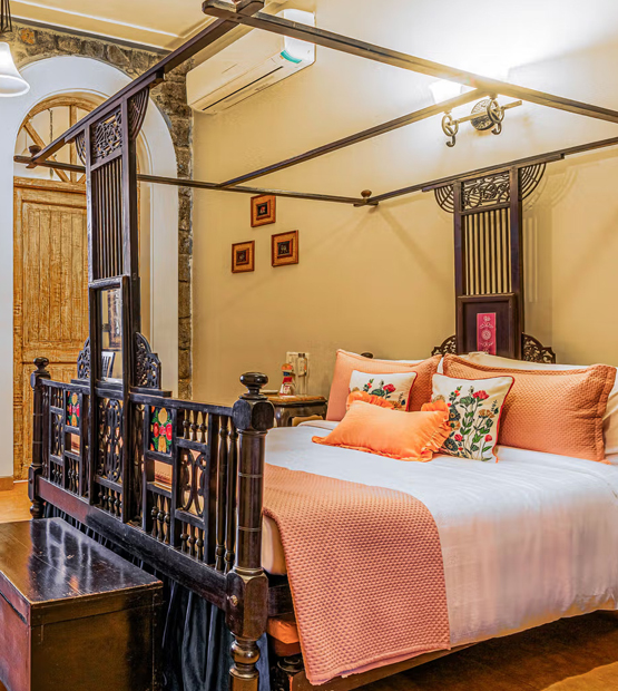 Elegant bedroom at luxury Lonavala villas
