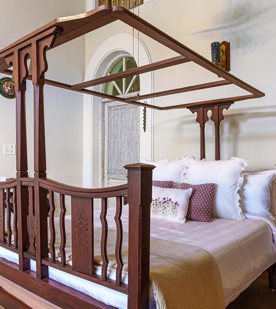 Stylish bedroom at luxury villas near Lonavala
